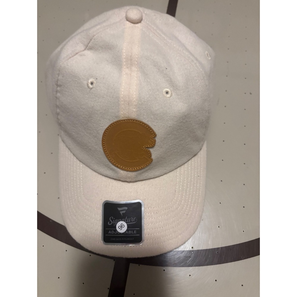 Fanatics Chicago Cubs MLB Signature Hat Natural Cream Adjustable Cap 03K7-6001